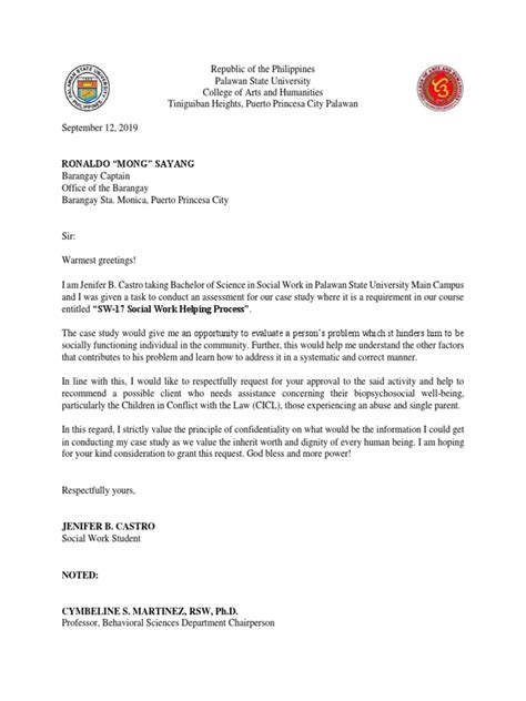 request letter sample for barangay|Sample Letter Of Intent For Barangay .